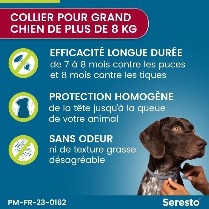 Seresto Collar Antiparasitario Perros Grandes X2 contra Pulgas y Garrapatas 7-8 meses Protección 2