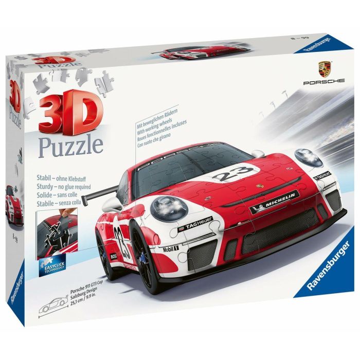 Puzzle 3D Porsche 911 GT3 Cup Salzburg (con rejilla)