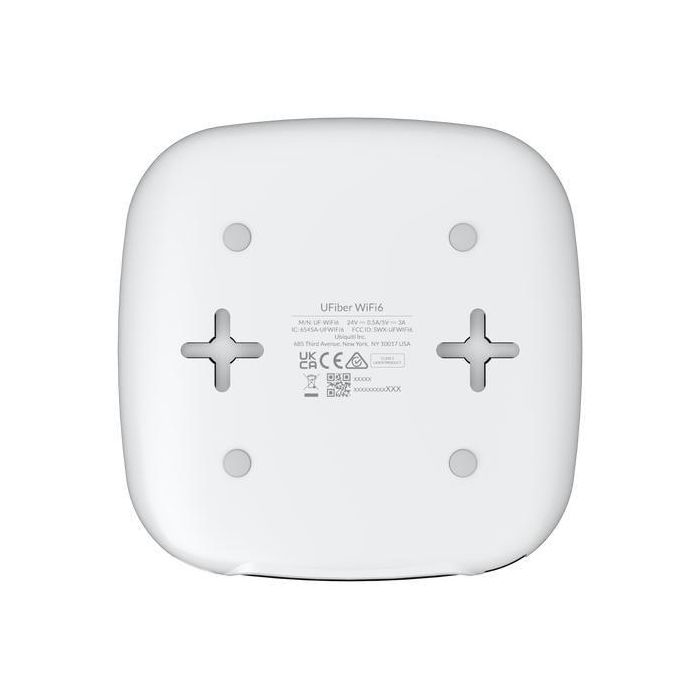 Ubiquiti UFiber WiFi6 GPON CPE ONU Unidad de Red Óptica con WiFi 6 y Conector SC Negro 8