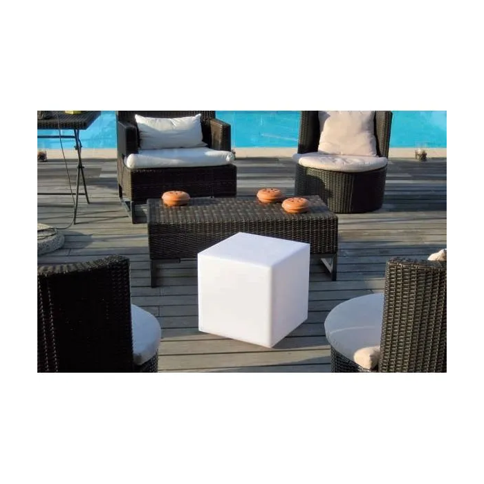Lumisky Bombilla Cubo Blanco 40 cm E27 Polietileno Elegante Ambiente Cálido 1