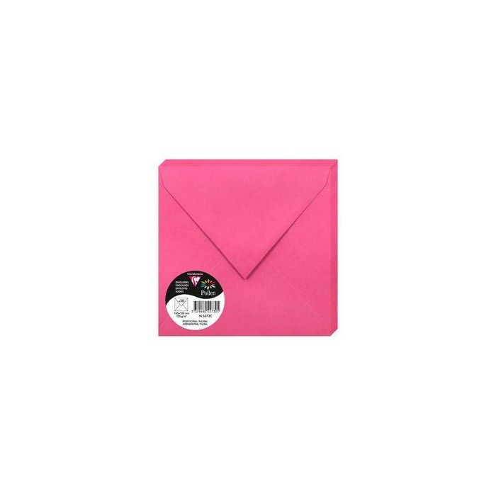 Sobre Clairefontaine Pollen 165X165 120G Fucsia Paquete De 20