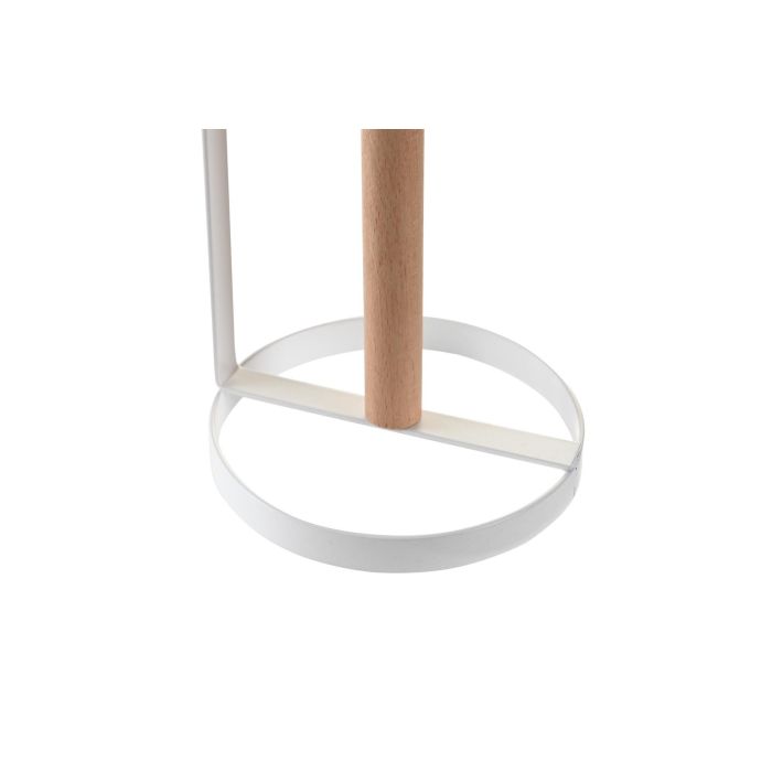 DKD Home Decor Yamazaki 22 Portarrollos de Baño de Metal y Pino, Colores Blanco y Natural, 13 x 31.5 x 13 cm 1