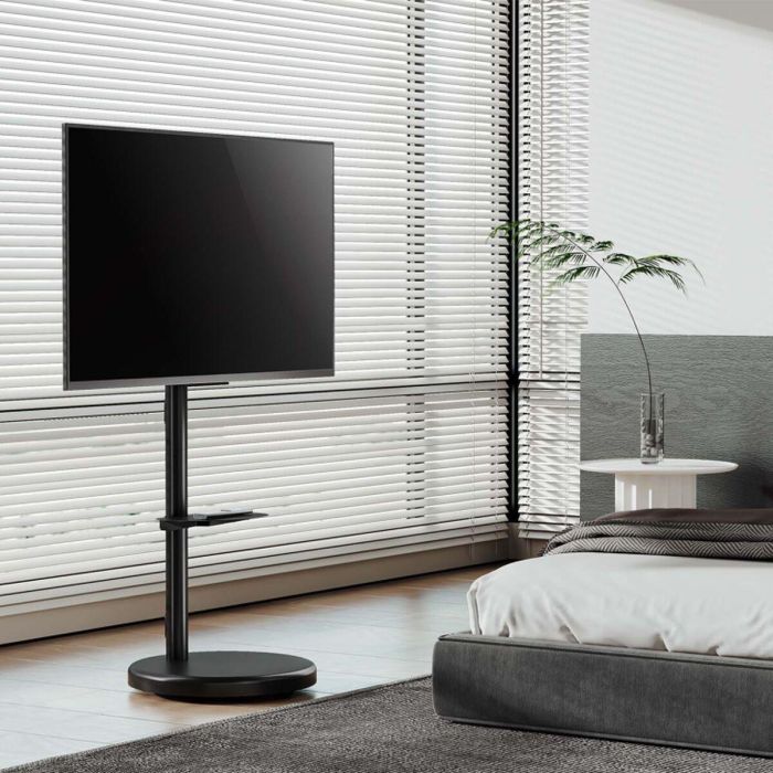 AISENS - SOPORTE DE SUELO CON RUEDA, BANDEJA PARA DVD PARA MONITOR/TV 50KG DE 37-86, NEGRO 2 AISENS - SOPORTE DE SUELO CON RUEDA, BANDEJA PARA DVD PARA MONITOR/TV 50KG DE 37-86, NEGRO 2