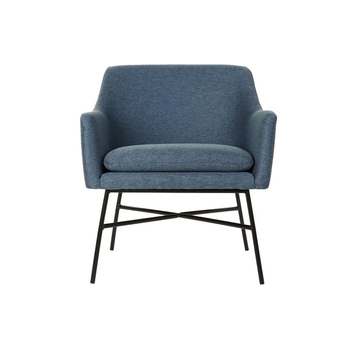 DKD Home Decor Sillón Scandi Azul Negro 62 x 75 x 66 cm 4