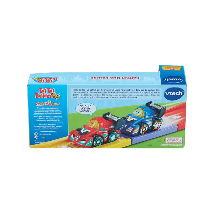 Vtech - Tut Tut Bolides - Set Duo Racing (Louis + Tom) - Multicolor - Idioma Francés