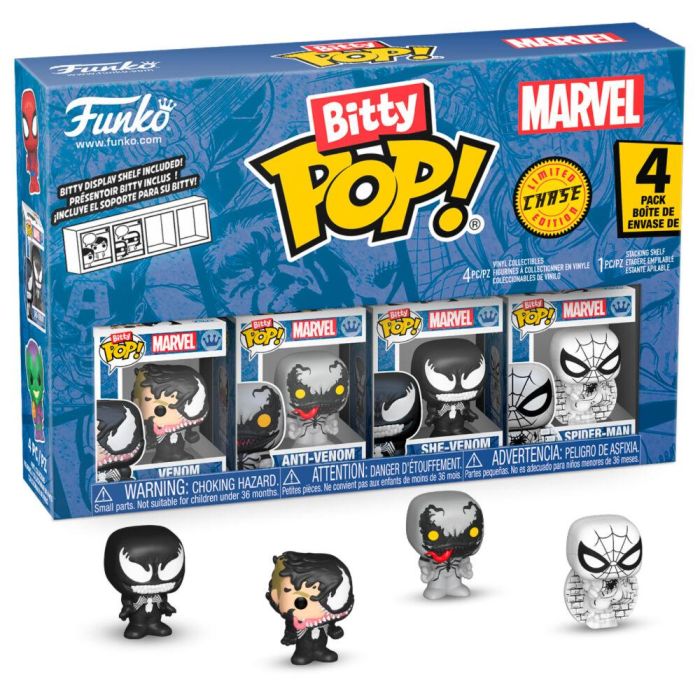Blister 4 figuras Bitty POP Marvel Spider-Man Venom 1