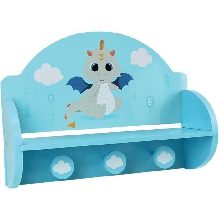 FUN HOUSE Léon le Dragon 713338 PERCHERO ESTANTERÍA Dimensiones: ± H. 33 x W. 46 x D. 15 cm para niños 1