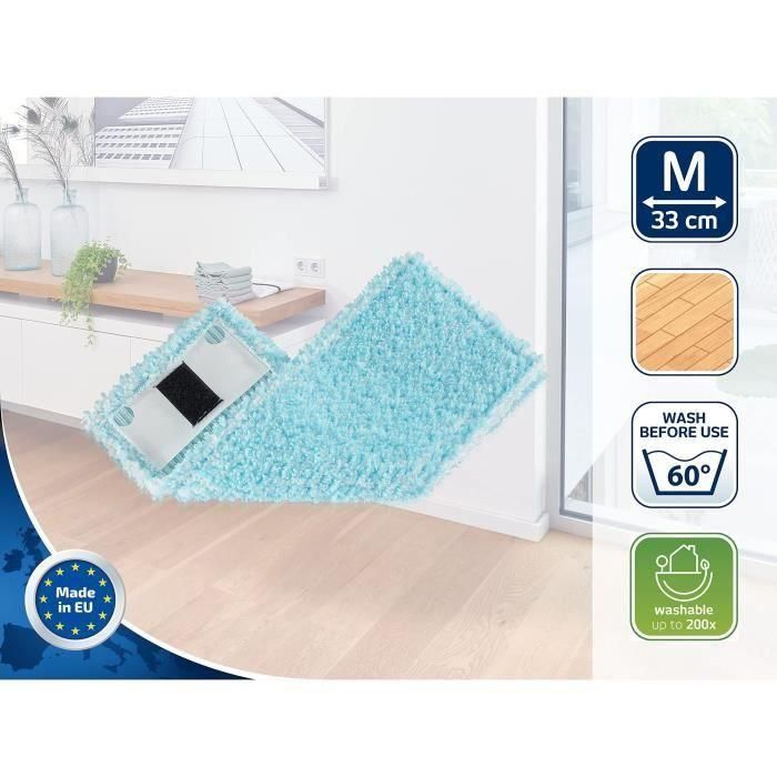 LEIFHEIT Clean Twist M Ergo super soft 52122 Funda de limpieza de repuesto para fregona plana, funda especial para suelos frágiles 3