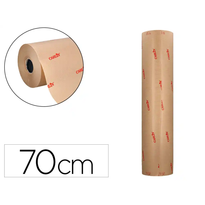 Carlin Papel de Regalo Kraft Verjurado Bobina Grande Ancho 70 cm Peso 10 kg 0 Carlin Papel de Regalo Kraft Verjurado Bobina Grande Ancho 70 cm Peso 10 kg 0