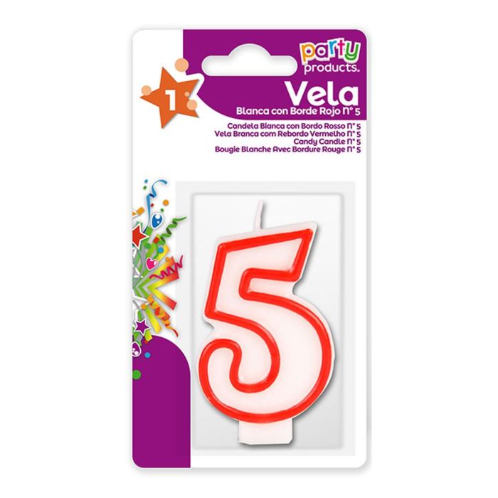 Best Products Vela n°5 Cera Repostería Rojo / blanco 1