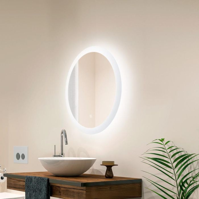 Espejo Iluminado Baño LED 15W 4200ºK Ø60Cm Interruptor Táctil Dimable 40.000H [SUN-SYJ-16308]