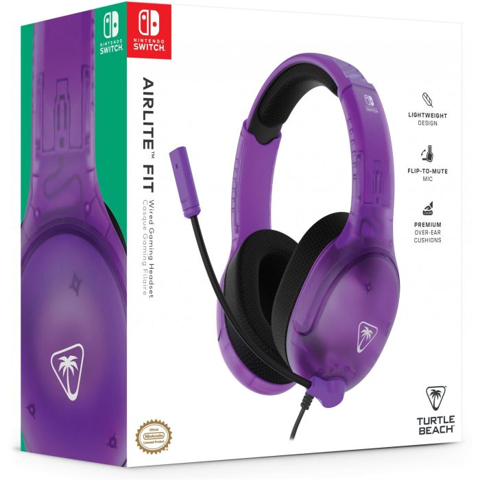 Turtle Beach TUR0840454400144 Auriculares con cable para juegos Airlite Fit Nintendo Switch Morado fantasma 7