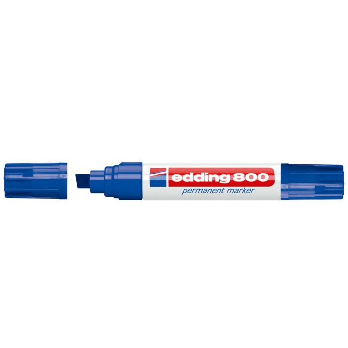 Rotulador Edding Marcador Permanente 800 Azul Punta Biselada 12 mm 5 unidades 1