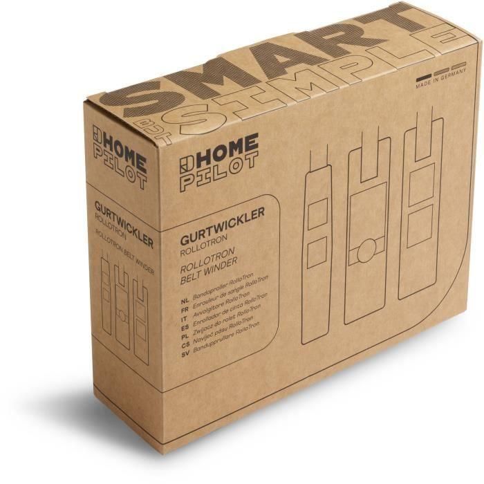 Enrollador de correa de pared RolloTron pure - HOME PILOT - 10152330 - Fuerza de tracción: 30 kg - Función de memoria de 24 h 1 Enrollador de correa de pared RolloTron pure - HOME PILOT - 10152330 - Fuerza de tracción: 30 kg - Función de memoria de 24 h 1