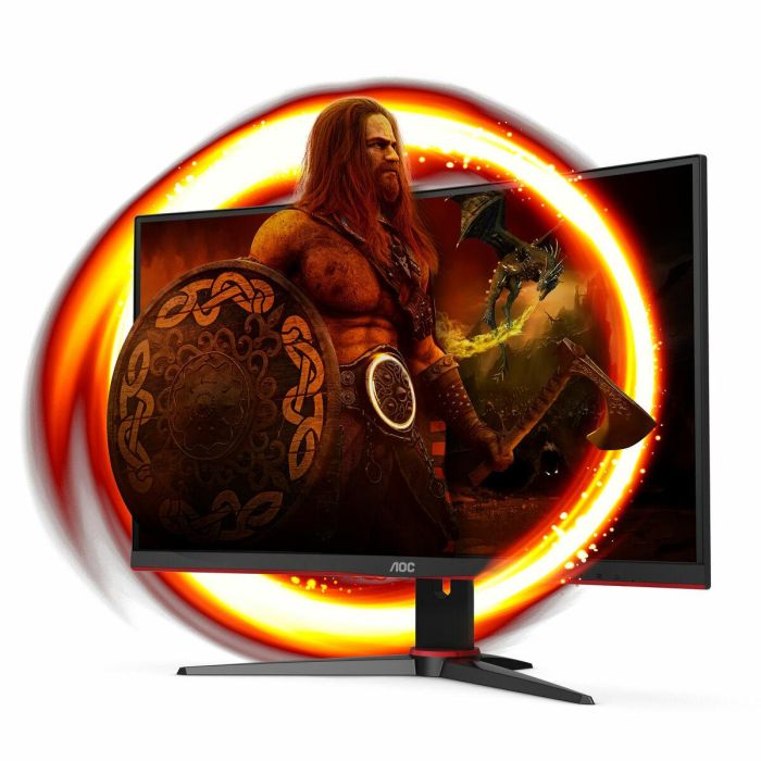 Aoc Monitor Led 23.6 Pulgadas C24 gr2Ae Full HD, Curvo, 165Hz, FreeSync, 1ms, VA, Negro/Rojo 5