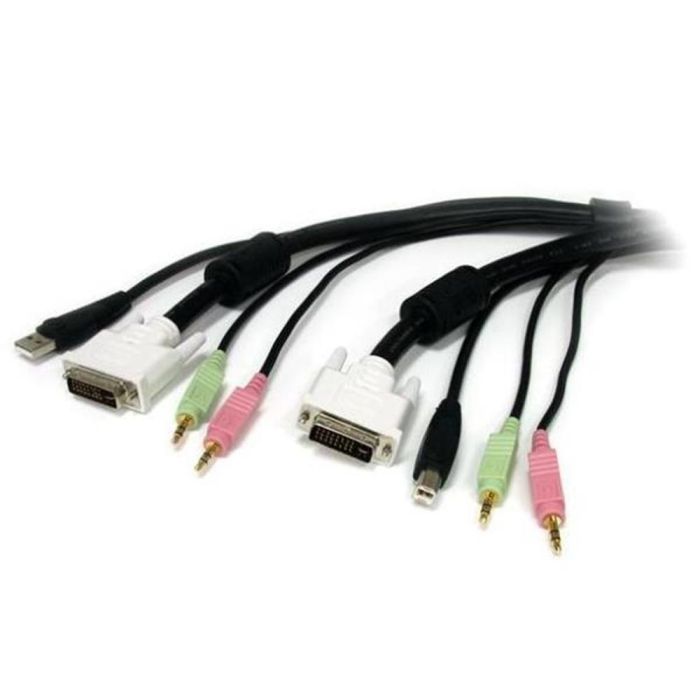 Startechcom Cable KVM 4 en 1 DVI y USB de 1.8m para Conexión de Ordenadores y Periféricos