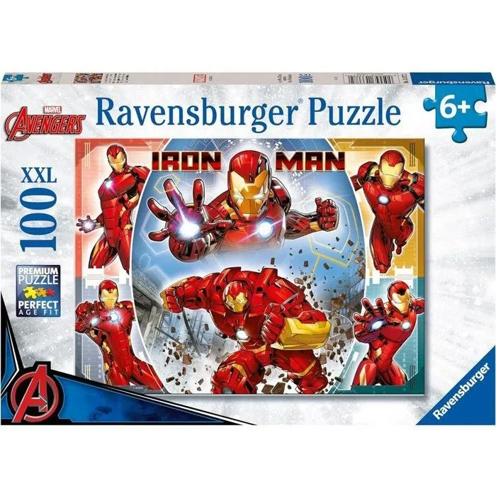 Ravensburger Puzzle XXL 100 piezas MARVEL HEROS El poderoso Iron Man / Marvel Avengers 4005556133772 A partir de 6 años 1