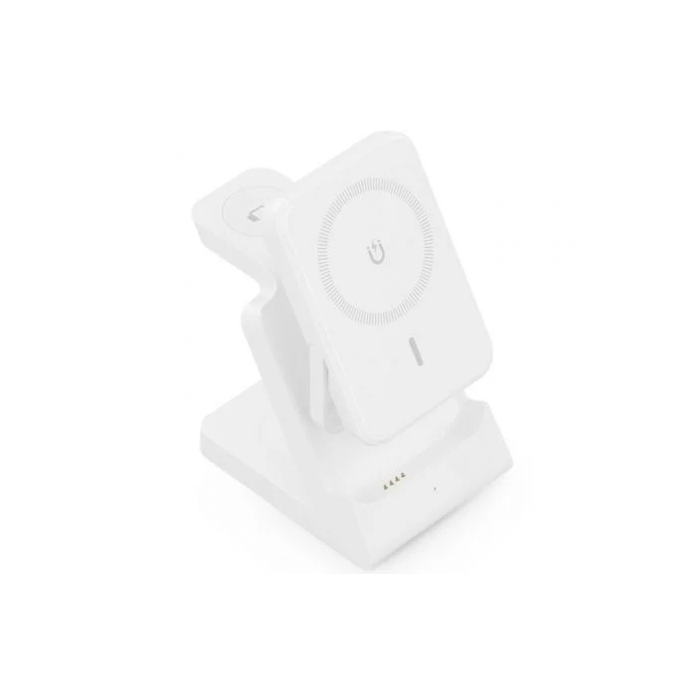 Aisens Cargador Inalámbrico 4 en 1 ASCH-15W4WC063-W, 15W, Blanco, para Móvil, Apple Watch y Auriculares con Power Bank Integrado