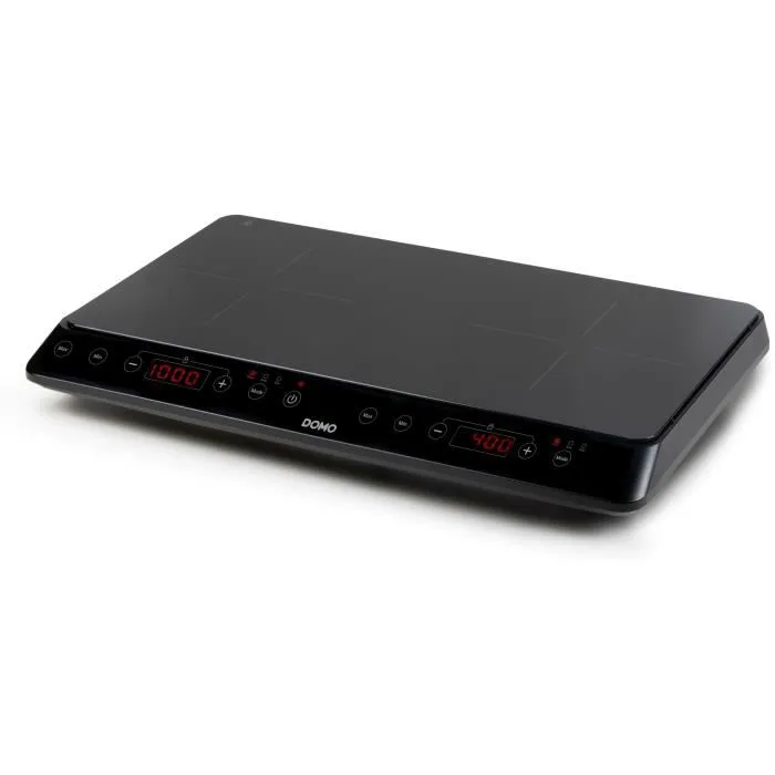 DOMO Placa de Inducción 2 Fuegos DO338IP Encimera de Cerámica Digital 56x34x7cm