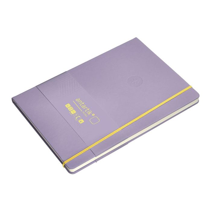 Cuaderno Con Gomilla Antartik Notes Tapa Dura A4 Hojas Lisas Morado Y Amarillo 100 Hojas 80 gr Fsc 5