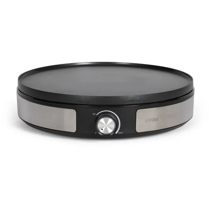Livoo Crepera Reversible DOP247 1500W Placa Reversible 33cm o 7x10cm Antiadherente Termostato Regulable 1