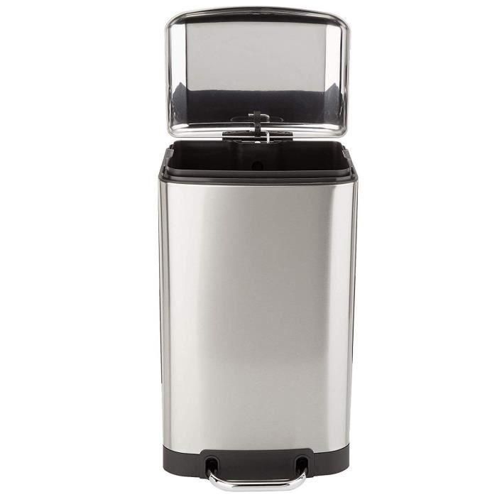 Cubo de basura con pedal KITCHEN MOVE GREENWICH - 30L - Acero inoxidable 1