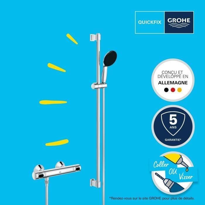 GROHE Conjunto de ducha 34805001 - Mezclador termostático 1 chorro Gris 3 GROHE Conjunto de ducha 34805001 - Mezclador termostático 1 chorro Gris 3