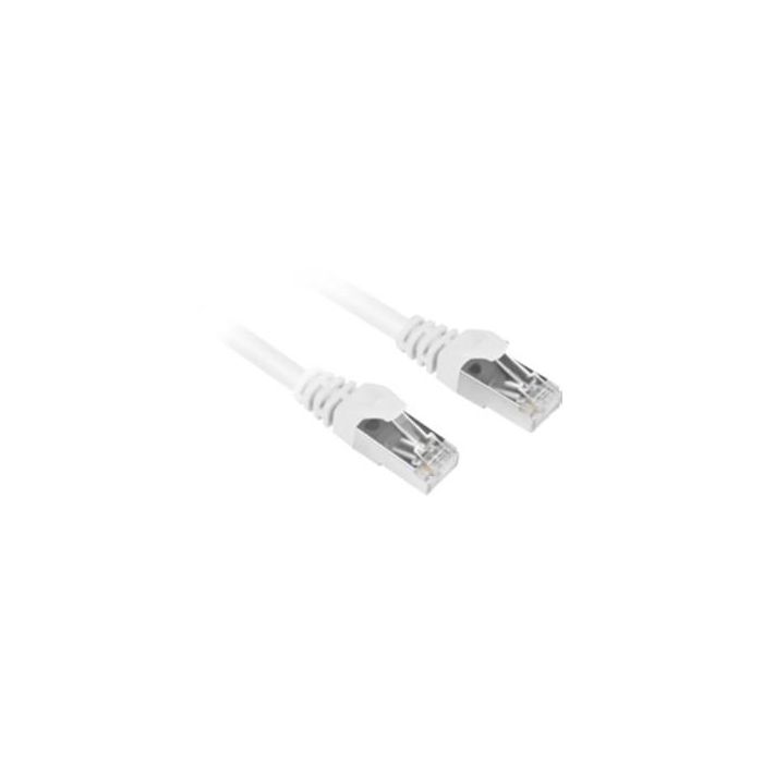 Sharkoon Cable RJ45 CAT.6 SFTP 0.25m Blanco, Conectores Macho Chapados en Oro, AWG 26, Certificado ISO/IEC 11801