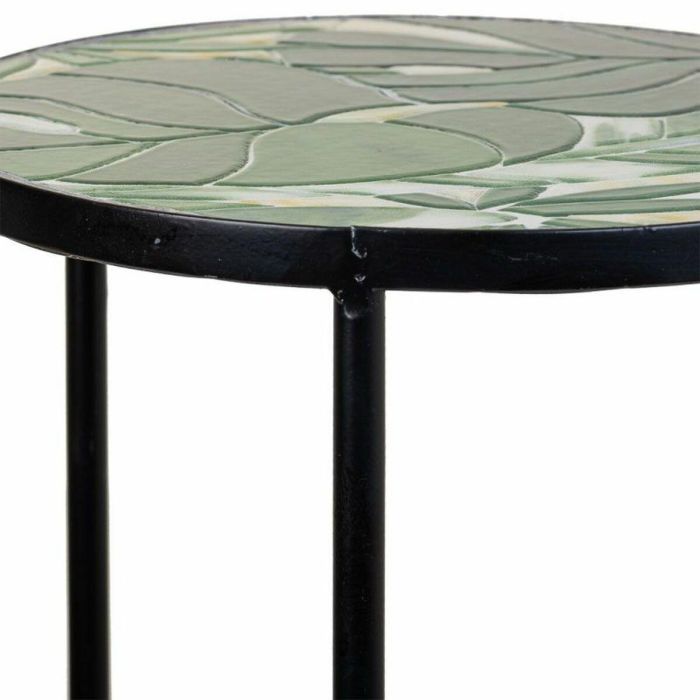 Soporte para Maceta Alexandra House Living Negro Hierro Azulejo 30 x 68 x 30 cm 3 Piezas 2