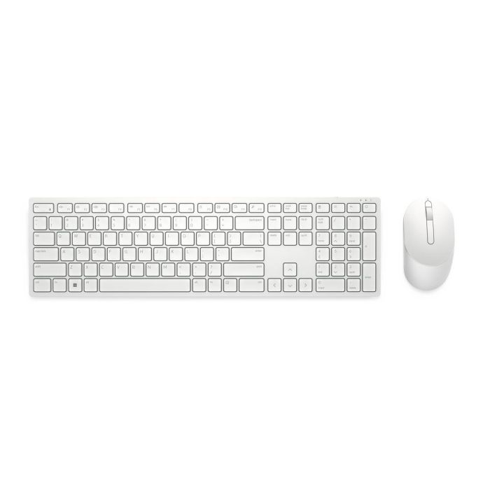 Dell Pro KM5221W Kit Teclado + Ratón Inalámbrico Óptico 4000 ppp QWERTY Español Blanco Cifrado AES-128 Multiplataforma