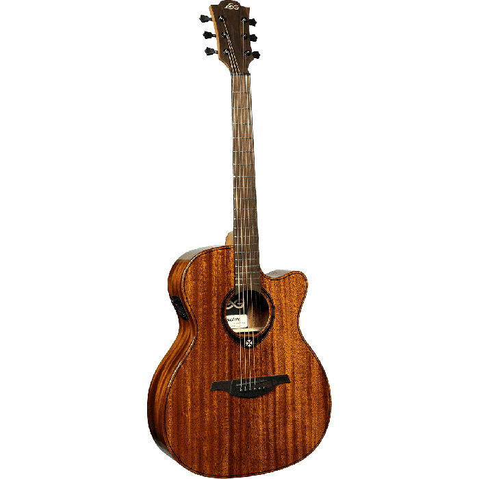 LAG Tramontane 98 Guitarra Acústica Auditorium Cutaway Electroacústica Caoba Maciza Natural 1