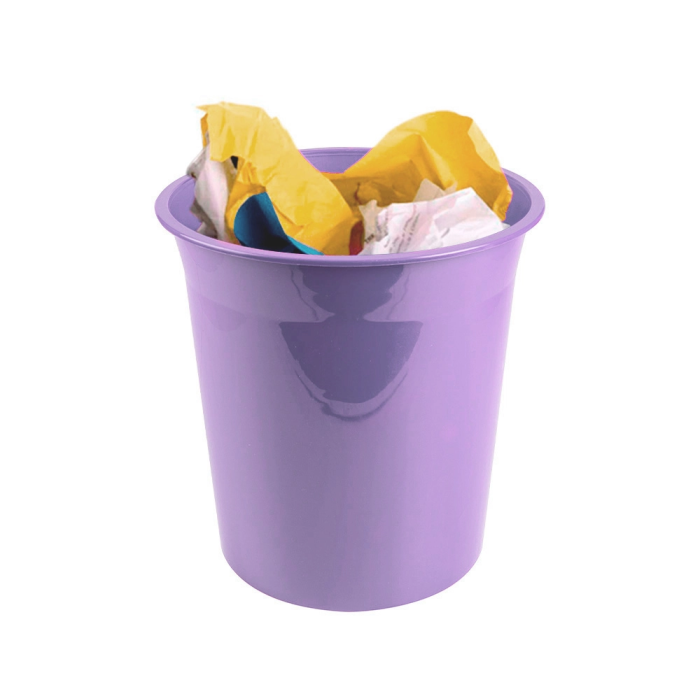 Liderpapel Papelera Plástico 13 Litros Lavanda Opaco 275x285 mm 2 Liderpapel Papelera Plástico 13 Litros Lavanda Opaco 275x285 mm 2
