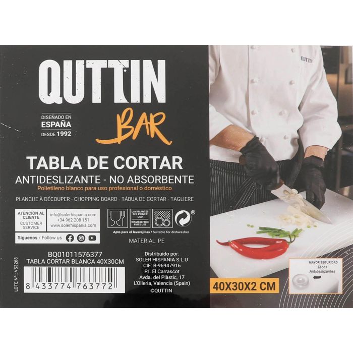 Tabla de cortar blanca 40x30 cm - My Bar (6 Unidades) 11 Tabla de cortar blanca 40x30 cm - My Bar (6 Unidades) 11