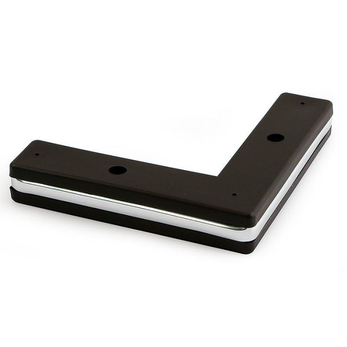 Q&Q QUINA Pata de Plástico Cuadrada Marrón para Sofá y Otros Muebles de Hogar. Medidas: 170x170 mm, Altura 30 mm.