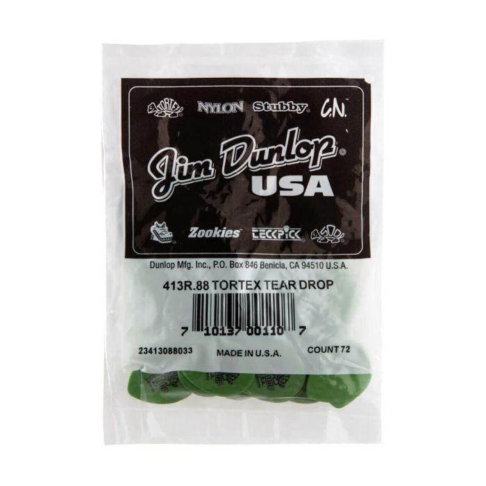 Pack 72 Púas Tortex® Teardrop S Verde - 0,88 Mm 3 Pack 72 Púas Tortex® Teardrop S Verde - 0,88 Mm 3