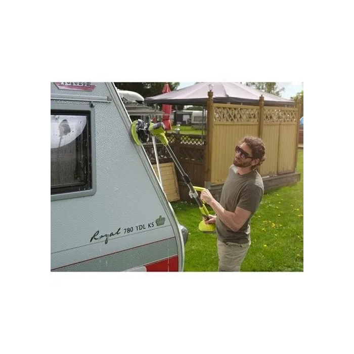 Ryobi RYO4892210186751 Cepillo Motorizado Telescópico 18V Diam. 150 mm 210 rpm 1 m a 1.4 m con Cepillo Medio y Espuma 2