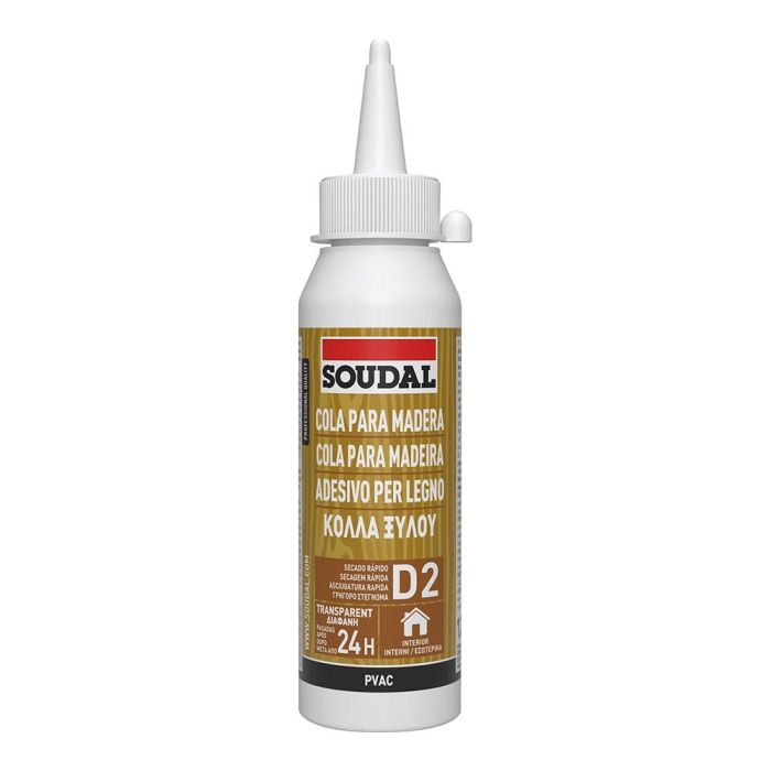 Soudal 64a Cola blanca rápida 125g para madera y papel, secado en 20 minutos 0 Soudal 64a Cola blanca rápida 125g para madera y papel, secado en 20 minutos 0