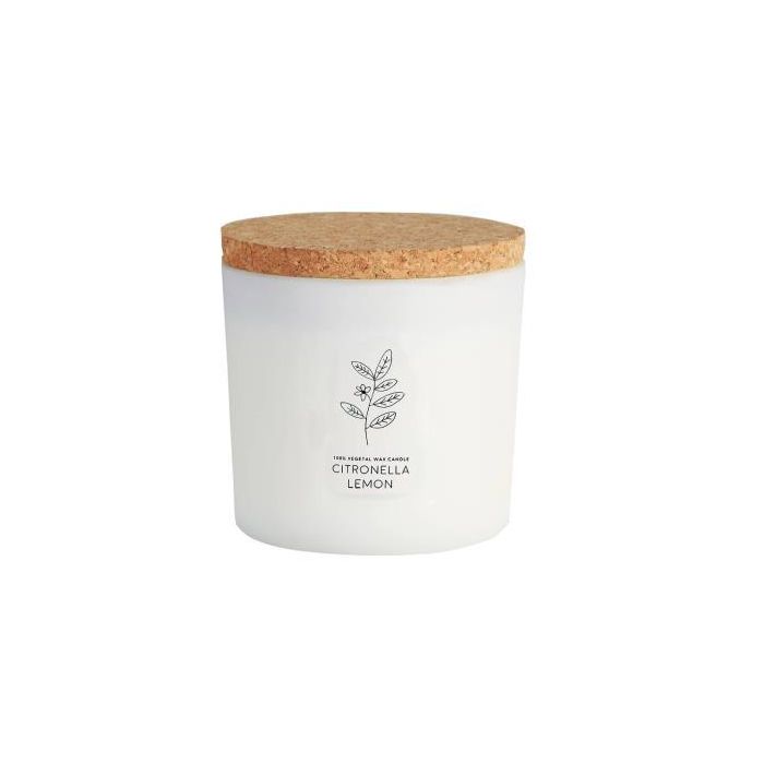 Vela Tarro Blanco Citcorl Citronela-Limon 10X10Cm Vela Tarro Blanco Citcorl Citronela-Limon 10X10Cm