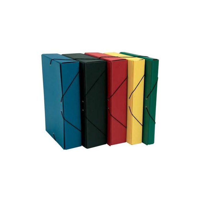 Carpeta De Proyectos Mariola Canarias Carton Forrado Geltex Armada Cierre Gomas 5Cm Azul