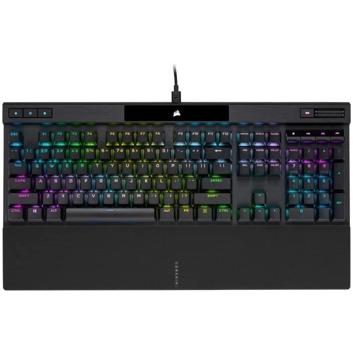 Corsair CH9109410FR Teclado mecánico gaming K70 RGB Pro retroiluminado Azerty Cherry MX Red PBT Double Shot Negro 0 Corsair CH9109410FR Teclado mecánico gaming K70 RGB Pro retroiluminado Azerty Cherry MX Red PBT Double Shot Negro 0