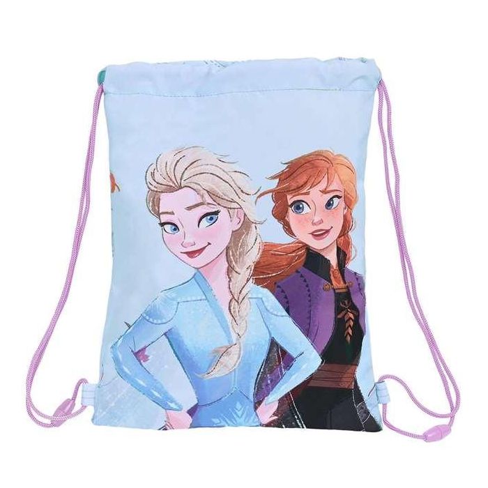 Bolsa Mochila con Cuerdas Frozen Believe Lila