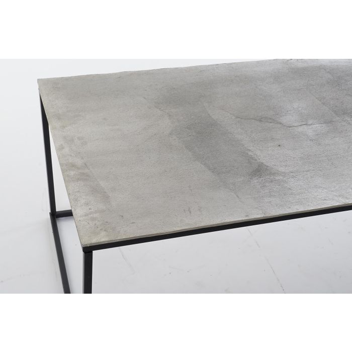 DKD Home Decor Mesa Centro Moderno Gris Negro Metal Aluminio 111.7 x 61 x 43 cm 1