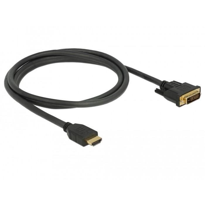 DELOCK HDMI zu DVI 24+1 Kabel bidirektional 1.5 m 1