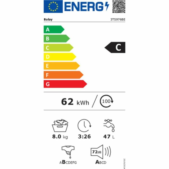 Lavadora Balay 3TS976BE 60 cm 1200 rpm 8 kg 1 Lavadora Balay 3TS976BE 60 cm 1200 rpm 8 kg 1