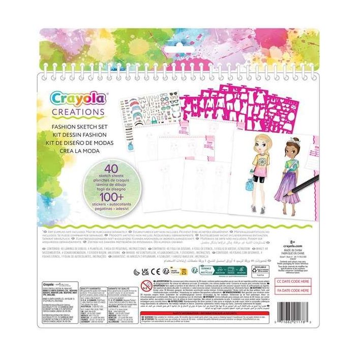 Crayola Súper Álbum I Love Fashion Creations: ¡Crea tu propia colección de moda! Incluye pegatinas. Ideal para 6 a 99 años. 2