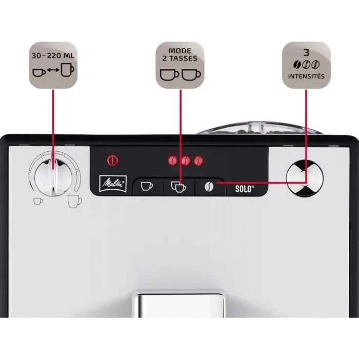 Melitta E950-103 Máquina de Espresso Automática con Molinillo Caffeo Solo - Plata 3 Melitta E950-103 Máquina de Espresso Automática con Molinillo Caffeo Solo - Plata 3