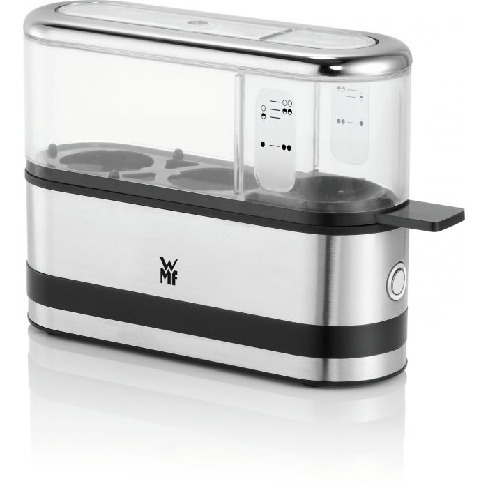 WMF 0415020011 2-Eierkocher, Cocedor de Huevos para 2 Huevos, Acero Inoxidable, Negro, 250W