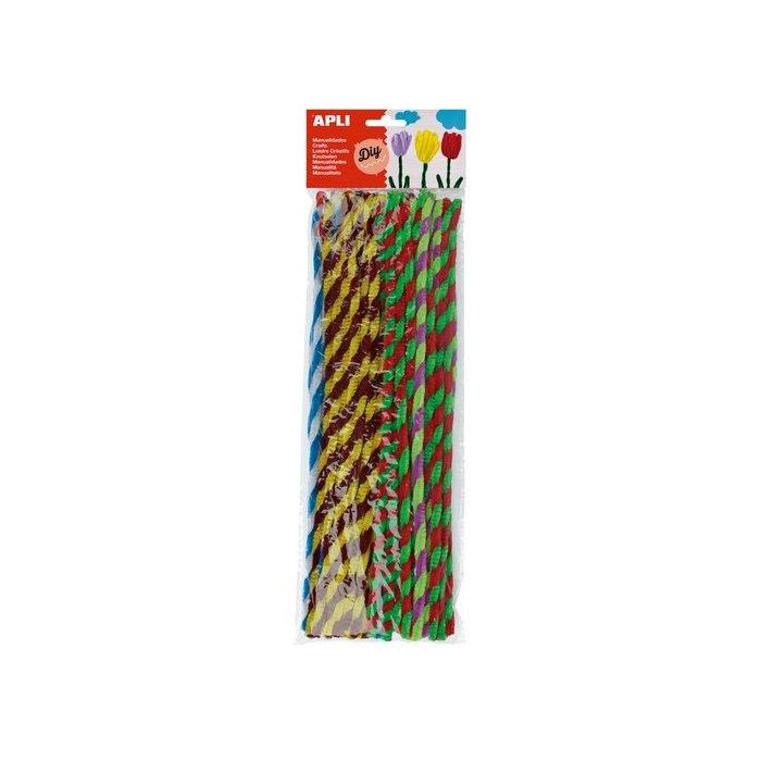 Limpia Pipas Varilla Apli Colores Twist Surtidos 30 Cm. Bolsa De 50 (Set de 5)
