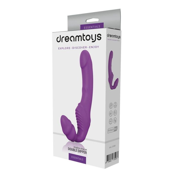 Consolador Doble Dream Toys Essentials Morado 1 Consolador Doble Dream Toys Essentials Morado 1