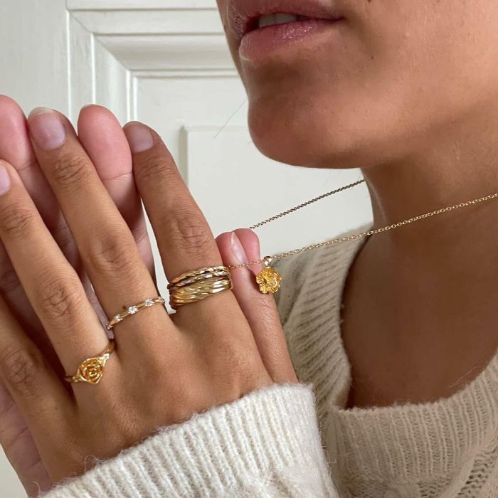 Anillo Mujer 24KAE 124142Y/54 Dorado 14 4